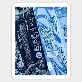 Blue Graffiti Street Art NYC Sticker